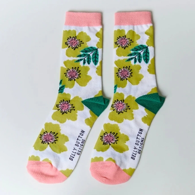 Yellow Rose Socks