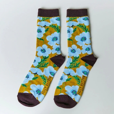 Blue Poppy Socks