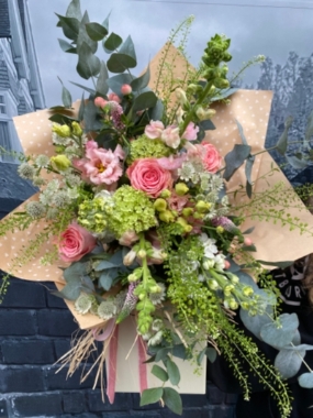 Pink and white bouquet for delivery by Grand Flowers in Eastbourne