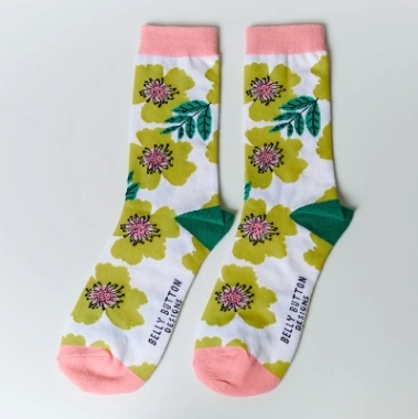 Yellow Rose Socks