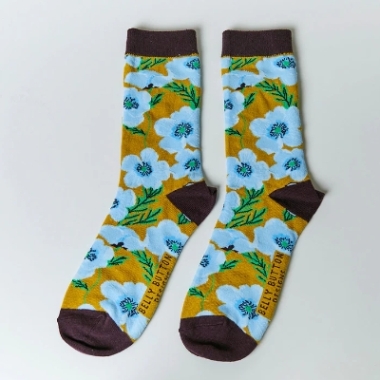 Blue Poppy Socks
