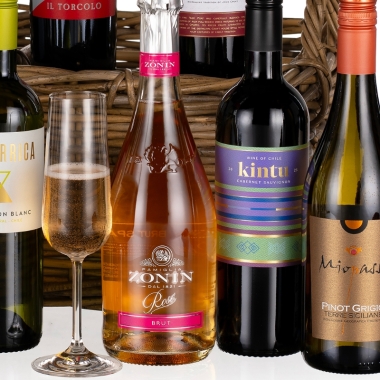 Twelve Wines in Wicker