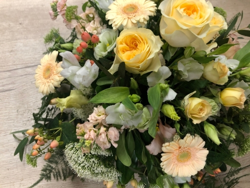 Soft delicate posy arrangement Eastbourne 