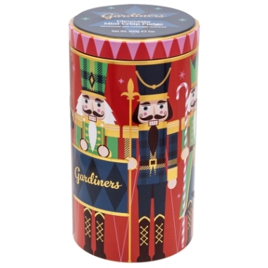 Nutcracker tin of chocolate mint crisp fudge